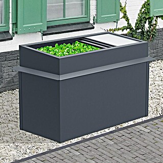 Gardol Hochbeet Set (150 x 70 x 76 cm, Metall, Anthrazit)