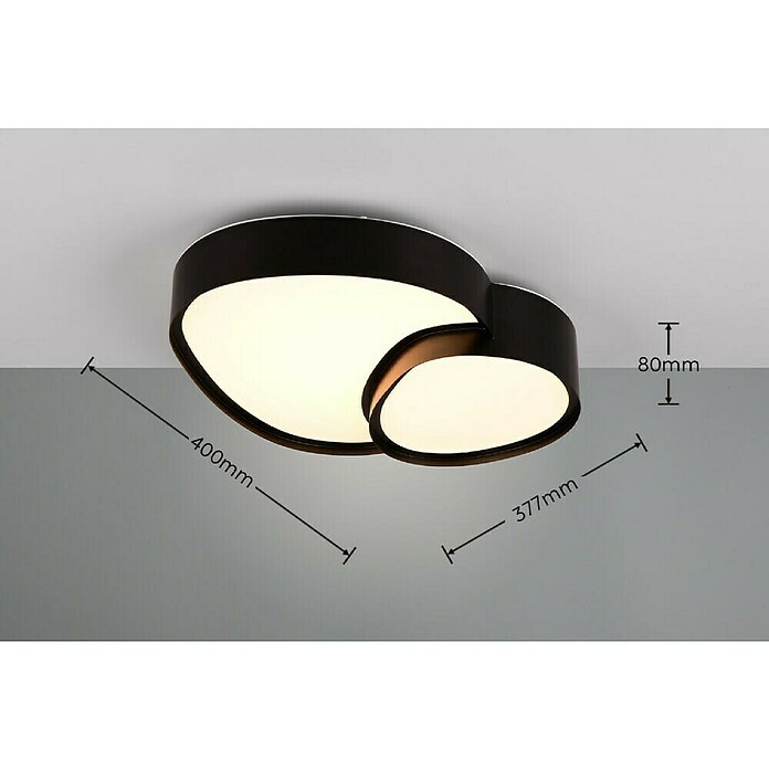 Trio Leuchten LED stropna svjetiljka Rise  (43,5 x 36 x 11,5 cm, 21 W, 2.700 K - 6.500 K, Crna) | BAUHAUS