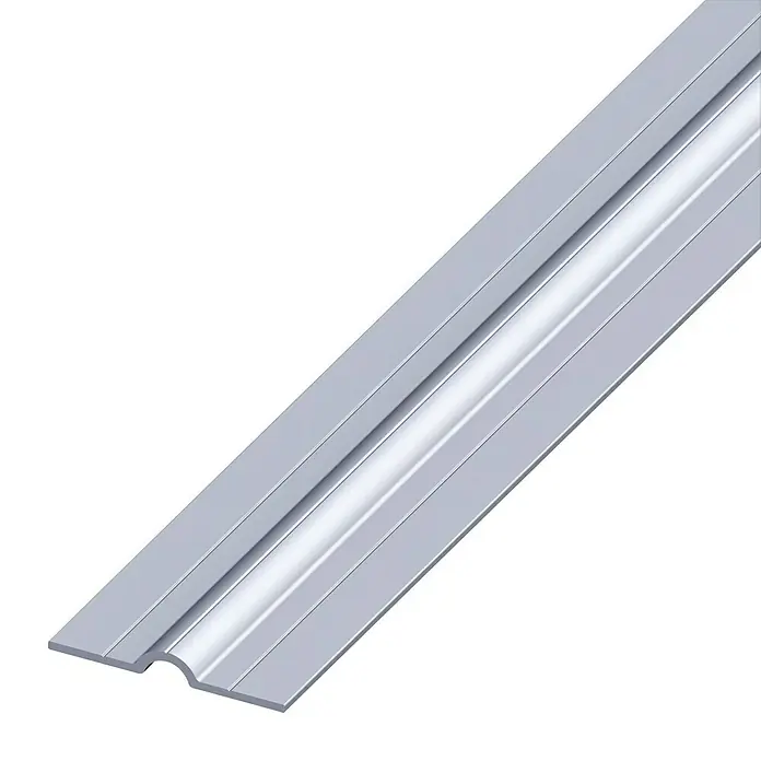 Kantoflex Rohrschelle - 1.000 x 41,5 x 11,5 mm, Aluminium, Unbehandelt, Stärke: 1,5 mm - Aluminiumprofil mit Aussparung in Silberoptik. Ideal für LED-Streifen und andere Anwendungen, die eine elegante Lösung erfordern.