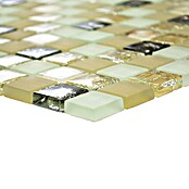 Mosaikfliese Quadrat Crystal XCM 8OP9 (30 x 30 cm, Beige, Glänzend)