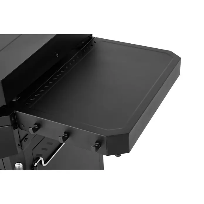 Kingstone Plancha-Grill Pro 4000 - Grillfläche (B x T): 87 x 54 cm, 16 kW, Anzahl Brenner: 4 Stk. - Nahaufnahme eines schwarzen Grillrosts, der Stabilität und Funktionalität beim Grillen im Freien bietet.
