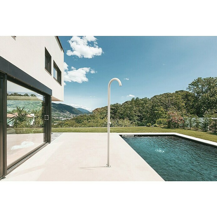 GardWell Pooldusche Curve (Höhe: 232 cm, Edelstahl, Light-Greige) | BAUHAUS