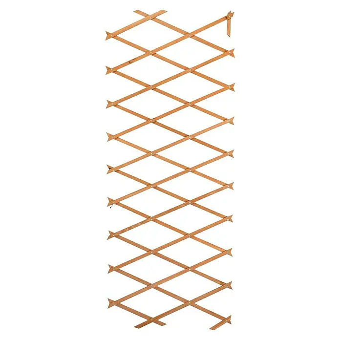 Bellissa Holz-Scherenspalier - 270 x 45 cm, Braun - Eine ausziehbare Holz-Gitterwand, ideal als Rankhilfe oder Dekoelement für den Garten. Flexibel einsetzbar und einfach zu montieren.