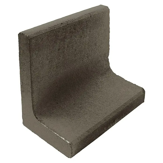Diephaus L-Stein - 50 cm, 40 cm, Stärke: 7 cm, Anthrazit - Nahaufnahme eines Eckpflasters, das durch seine robuste Bauweise und markante Formgebung überzeugt. Ideal für Garten- und Landschaftsbau.