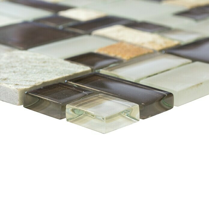 Mosaikfliese Crystal Mix XCM MC619 (30 x 30 cm, Grau, Matt)