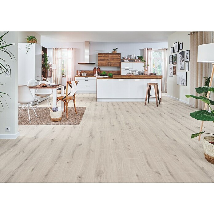 LOGOCLIC Aquaprotect Laminat Beach Oak (Beach Oak, Landhausdiele, 1 288 x 195 x 8 mm) | BAUHAUS