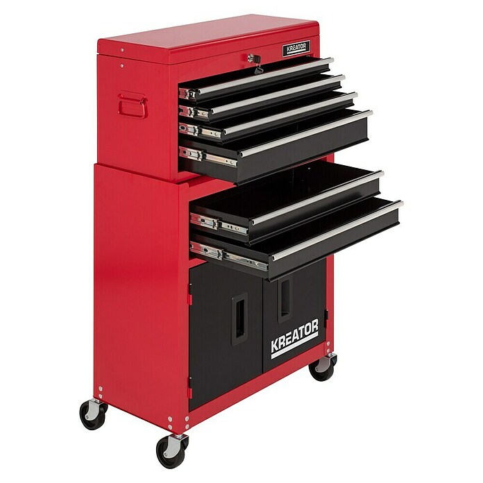 Kreator Carro portaherramientas KRT653005 (L x An x Al: 32,5 x 64 x 64 cm, Número de cajones: 6 ud.) | BAUHAUS
