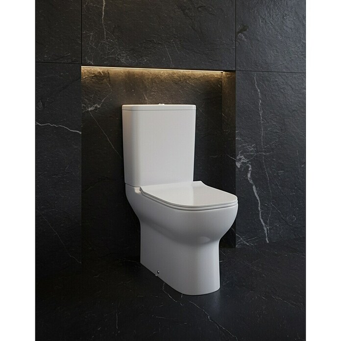 Camargue Pack de WC Oslo (Sin borde de descarga, Salida WC: Horizontal, Blanco) | BAUHAUS
