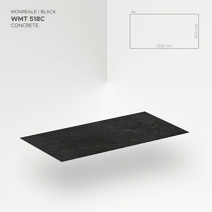 Wandpaneel Monreale Black (120 x 60 x 1,6 cm, Monreale Black, 4 st., Dikte: 4 mm) | BAUHAUS