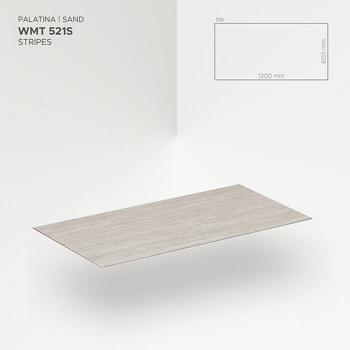 Wandpaneel Palatina Sand (120 x 60 x 1,6 cm, Palatina Sand, 4 st., Dikte: 4 mm) | BAUHAUS
