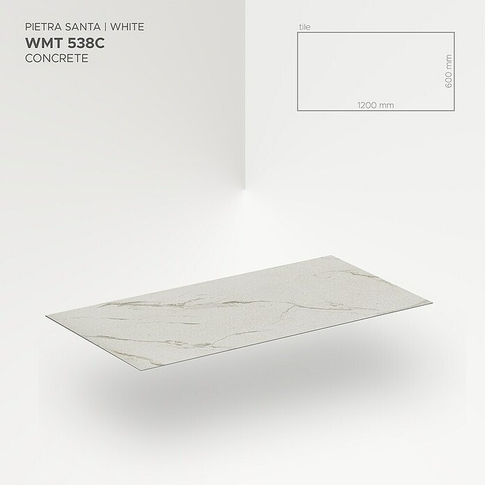 Wandpaneel Pietra Santa White (120 x 60 x 1,6 cm, Pietra Santa White, 4 st., Dikte: 4 mm) | BAUHAUS