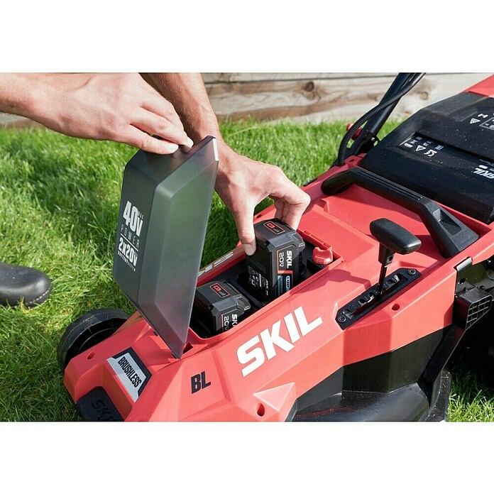 Skil PWRCore 20V Accu Grasmaaier + Gratis Accu Compressor (36 V, 2 accu's, 4 Ah, Snijbreedte: 43 cm) | BAUHAUS