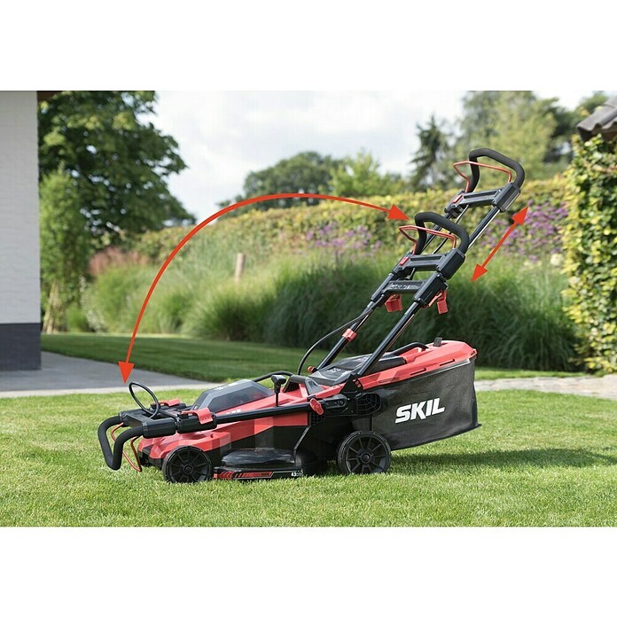 Skil PWRCore 20V Accu Grasmaaier + Gratis Accu Compressor (36 V, 2 accu's, 4 Ah, Snijbreedte: 43 cm) | BAUHAUS