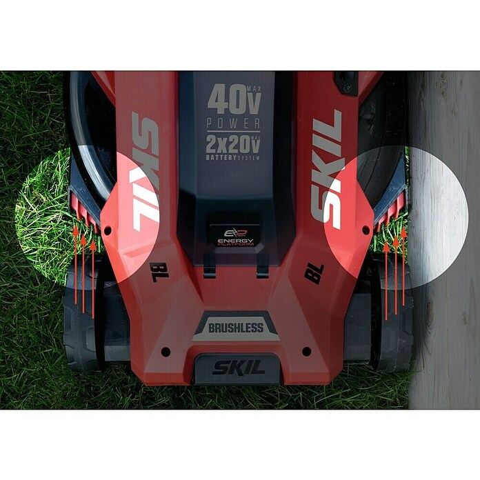 Skil PWRCore 20V Accu Grasmaaier + Gratis Accu Compressor (36 V, 2 accu's, 4 Ah, Snijbreedte: 43 cm) | BAUHAUS