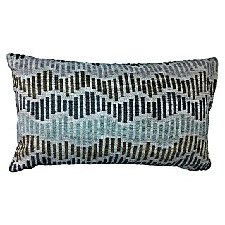 Cojín Ondas (Azul/Lino, 30 x 50 cm)