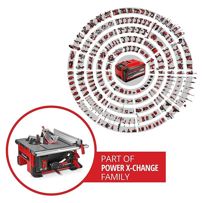 Einhell Power X-Change 18V Akku-Tischkreissäge TE-TS 36/210 Li - Solo (36 V, Ohne Akku, Durchmesser Sägeblatt: 210 mm) | BAUHAUS