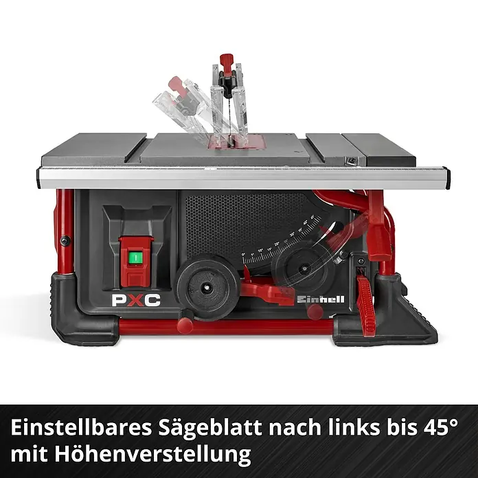 Einhell Power X-Change 18V Akku-Tischkreissäge TE-TS 36/210 Li - Solo - 36 V, Ohne Akku, Durchmesser Sägeblatt: 210 mm - Einstellbare Einhell Tischkreissäge für präzise Schnitte.
