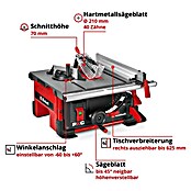 Einhell Power X-Change 18V Akku-Tischkreissäge TE-TS 36/210 Li - Solo (36 V, Ohne Akku, Durchmesser Sägeblatt: 210 mm) | BAUHAUS