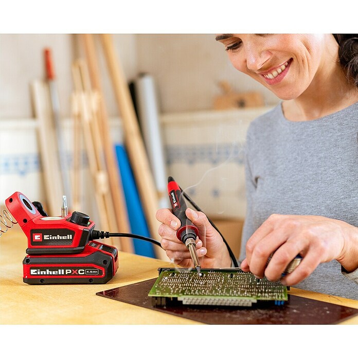 Einhell Power X-Change 18V Akumulatorski spajkalnik TE-SI 18/480 Li E-Solo  (18 V) | Akumulatorji in polnilniki | Dodatna oprema za stroje | Orodja in stroji | Izdelki | BAUHAUS