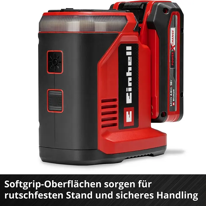 Einhell Power X-Change 18V Akku-Energiestation TE-ES 18/150/1 Li-C-Solo - 18 V, Ohne Akku - Einhell Akku-Lampe: Robustes Design mit Softgrip-Oberfläche für sicheren Stand und komfortable Handhabung. Ideal für Werkstatt und Baustelle.