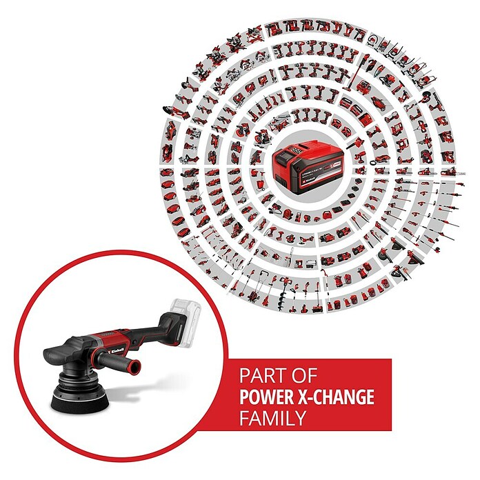 Einhell Power X-Change 18V Akku-Exzenterpolierer CP-EP 18/125 Li BL-Solo (18 V, Ohne Akku, Durchmesser Polierteller: 125 mm) | BAUHAUS