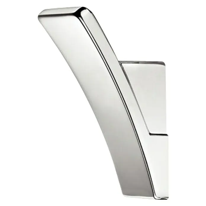 Häfele Garderobenhaken - 30 x 25 x 56 mm, Zinkdruckguss, Poliert - Moderner Chrom-Wandhaken mit abgewinkelter Form. Perfekt für Bad und Flur, um Handtücher oder Kleidung stilvoll aufzuhängen.