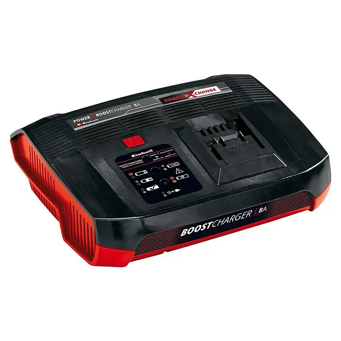 Einhell Power X-Change 18V Akku-Ladegerät Power X-Boostcharger 8A - Ladespannung: 18 V - Das Einhell Power X-Change Boostcharger 8A Ladegerät im Detail. Intelligente Technologie für schnelles und sicheres Aufladen Ihrer Akkus.