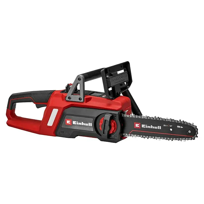 Einhell Power X-Change 18V Akku-Kettensäge GE-LC 18/25 Li - 18 V, Li-Ionen, Ohne Akku, Schwertlänge: 25 cm - Akku-Kettensäge von Einhell, rot und schwarz, für den kabellosen Einsatz im Garten. Ideal zum Schneiden von Ästen und kleinen Bäumen.