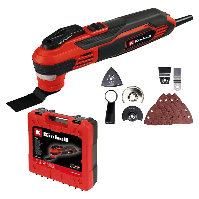Einhell Elektro-Multifunktionswerkzeug TE-MG 350 EQ - 350 W, Sonstige - Das Einhell TC-MG 220 E Multifunktionswerkzeug mit umfangreichem Zubehör in einem praktischen Transportkoffer.