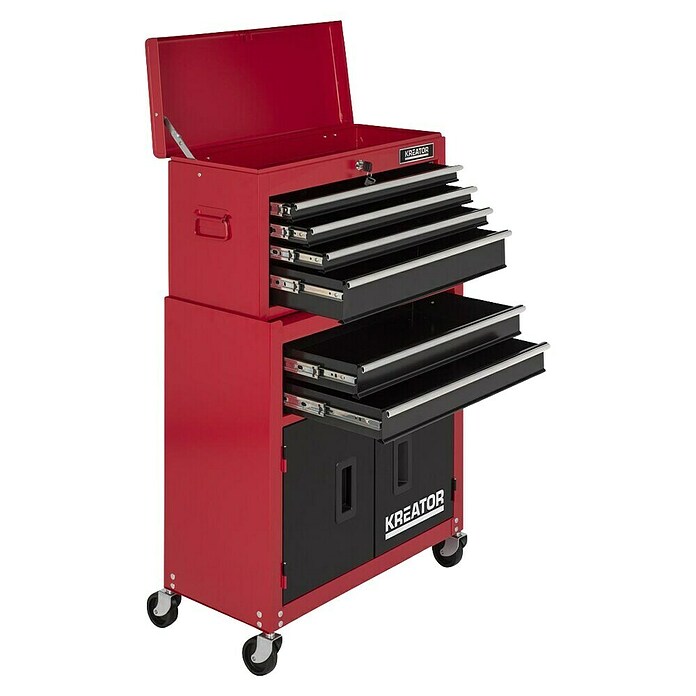 Kreator Carro portaherramientas KRT653005 (L x An x Al: 32,5 x 64 x 64 cm, Número de cajones: 6 ud.) | BAUHAUS