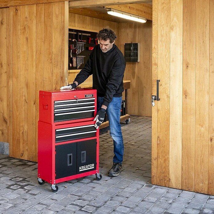 Kreator Carro portaherramientas KRT653005 (L x An x Al: 32,5 x 64 x 64 cm, Número de cajones: 6 ud.) | BAUHAUS