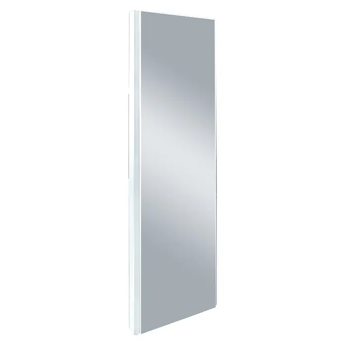 E.C.A. Planheizkörper - B x H: 400 x 2.000 mm, Wärmeleistung bei Vorlauftemperatur von 75 °C (D: 50): 1.450 W, Typ Heizkörper: 22 - Schlanker, hochformatiger Spiegel mit schmalem, weißem Rahmen, der jedem Raum eine elegante Note verleiht. Ideal für Bad oder Ankleidezimmer.