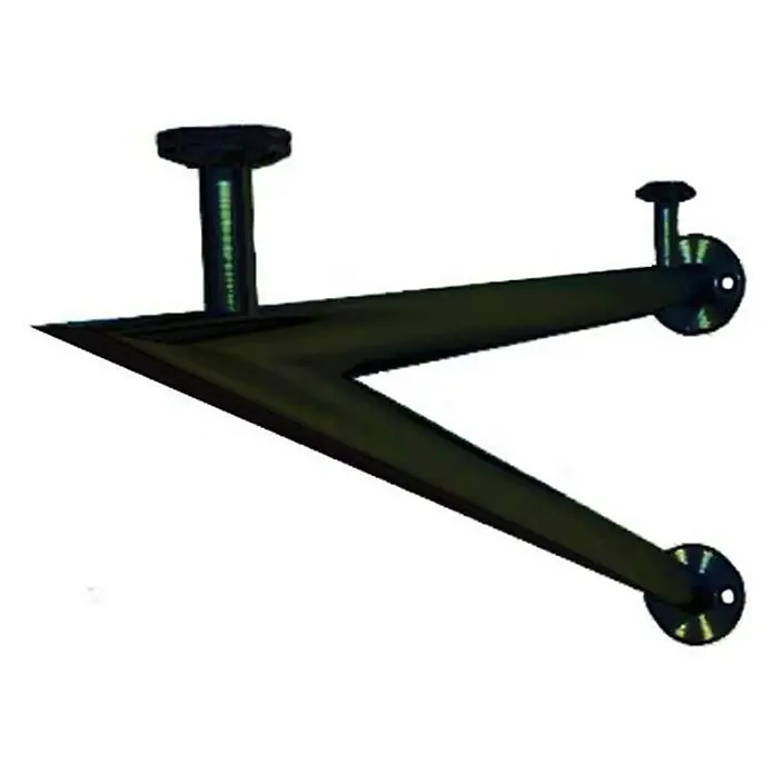 Glaszentrum Hagen Vordach Glasvordach BK Halter 120x90 cm GR V-Form - 120 x 90 x 40 cm, Schwarz - Schwarze Regalhalterung in V-Form mit Wand- und Deckenmontage für Regale mit modernem Design.
