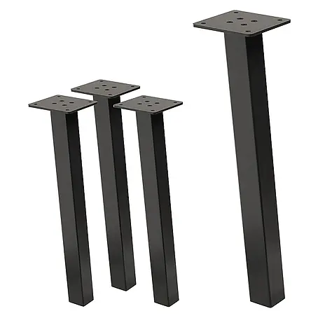 ML-Design  Tischgestell 4er Set Tischkufen schräg Möbelfüße und aus Stahl I-Form