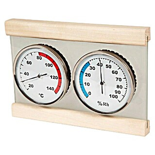 Karibu Hygro- & Thermometer-Set Premium (Temperaturbereich Thermometer: 0 °C - 120 °C, Messbereich Hygrometer: 0 - 100 % r.F.)