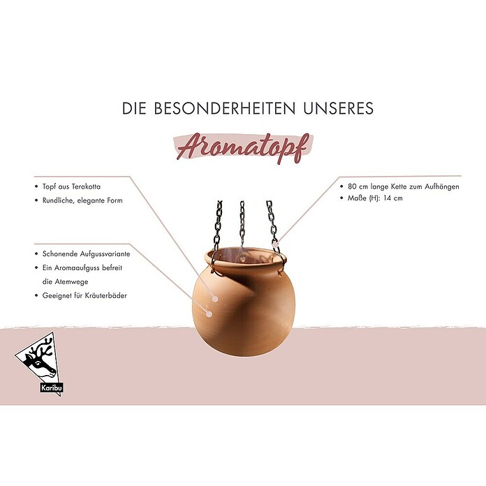 Karibu Aroma-Aufgusstopf (Terracotta)
