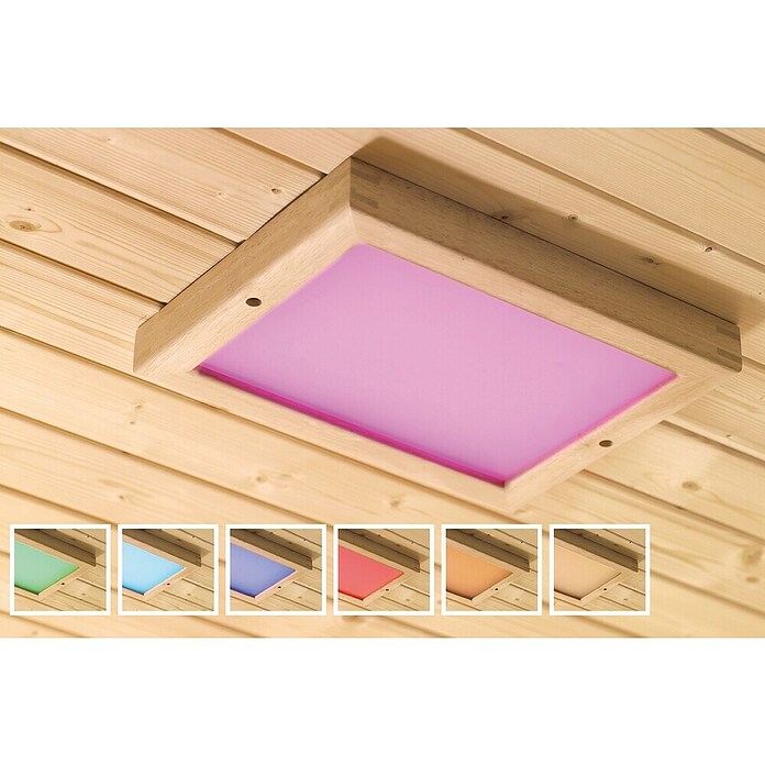 Karibu LED-Farblichtanwendung Premium (Geeignet für: Bis 6 m² Raum, 7 einstellbare Farben)