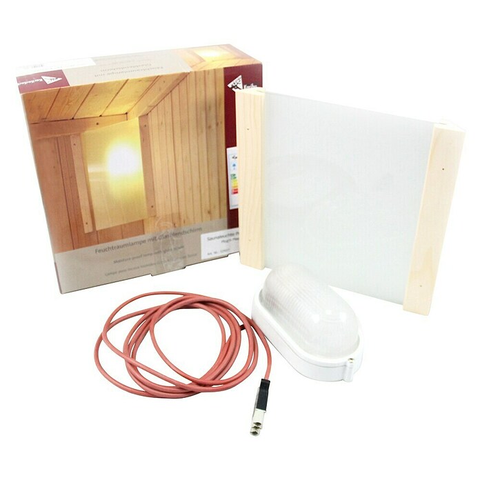 Karibu Saunaleuchte Plug & Play Premium (Max. Leistung: 40 W, Eckmontage)