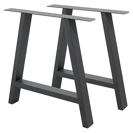 ECD Germany  Tischgestell 2x Tischbeine A-Design aus pulverbeschichtetem Stahl