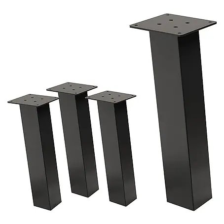 ML-Design  Tischgestell 4er Set Tischbeine schräg Möbelfüße und aus Stahl