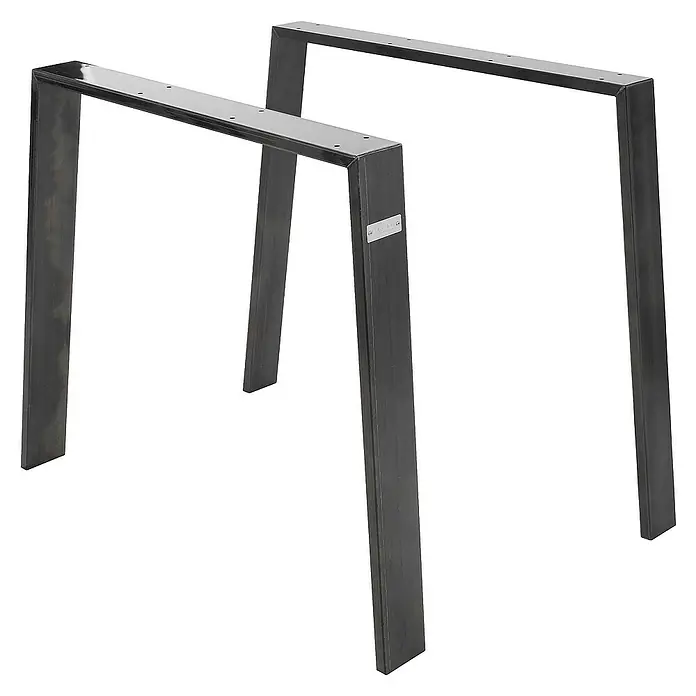 ML-Design Tischgestell Loft 2er Set aus Stahl Industriedesign U-Form - L x B x H: 8 x 90 x 72 cm, Stahl - Metalltischbeine in Trapezform für einen modernen und industriellen Look. Sie sind robust und ideal für individuelle Tischprojekte.