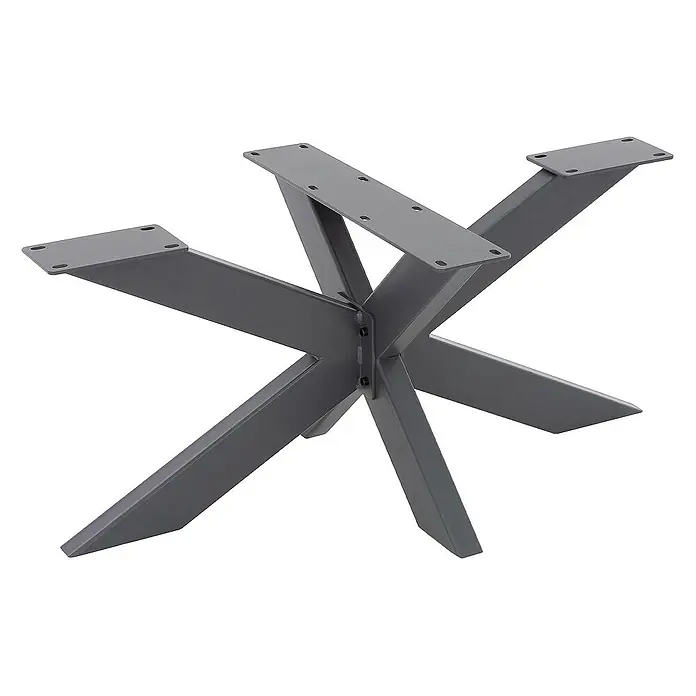 ML-Design Tischgestell Spider Kreuzgestell Schwerlast aus Stahl für DIY - L x B x H: 58 x 98 x 43 cm, Traglast: 150 kg, Stahl - Metall Tischgestell im modernen Design. Das Gestell in Kreuzform ist ideal für individuelle Tische mit einer stabilen Basis.