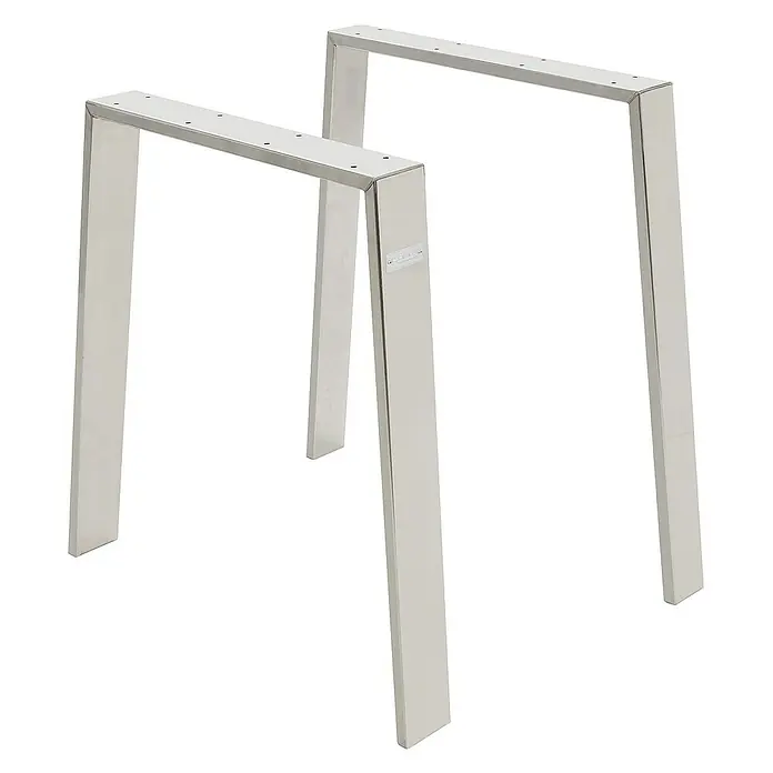 ML-Design Tischgestell Loft 2er Set aus Stahl Industriedesign U-Form - L x B x H: 8 x 75 x 72 cm, Stahl - Zwei rechteckige Tischbeine aus gebürstetem Stahl für ein modernes und stabiles Möbeldesign. Ideal für DIY-Projekte und individuelle Einrichtungen.