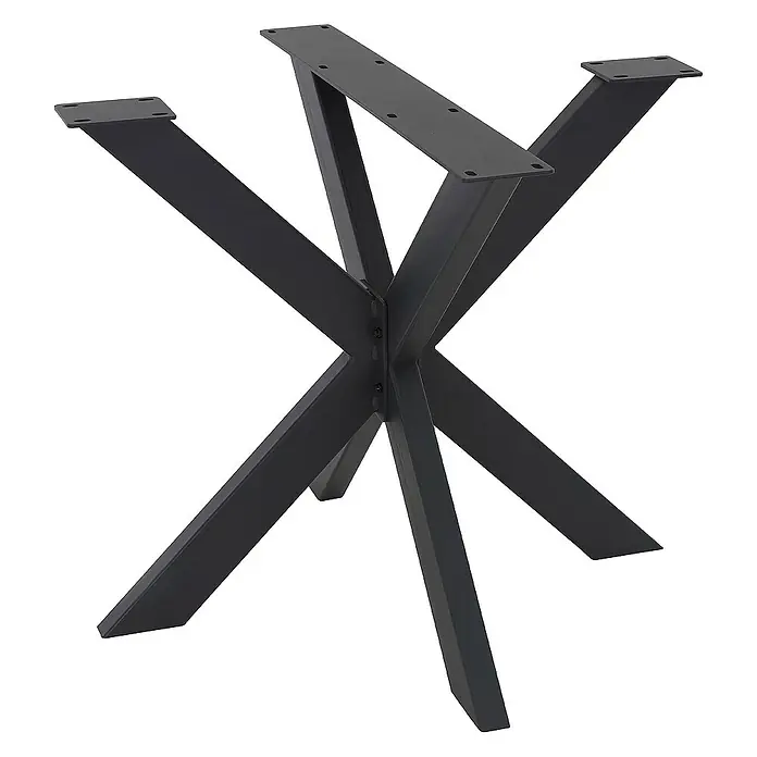 ML-Design Tischgestell Spider Kreuzgestell Schwerlast aus Stahl für DIY - L x B x H: 85 x 85 x 71 cm, Traglast: 150 kg, Stahl - Metalltischgestell in X-Form für einen modernen Look. Die Tischbeine sind robust und bieten eine stabile Basis für jede Tischplatte.