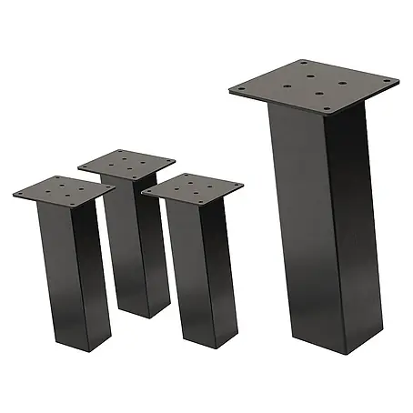 ML-Design  Tischgestell 4er Set Tischbeine schräg Möbelfüße und aus Stahl