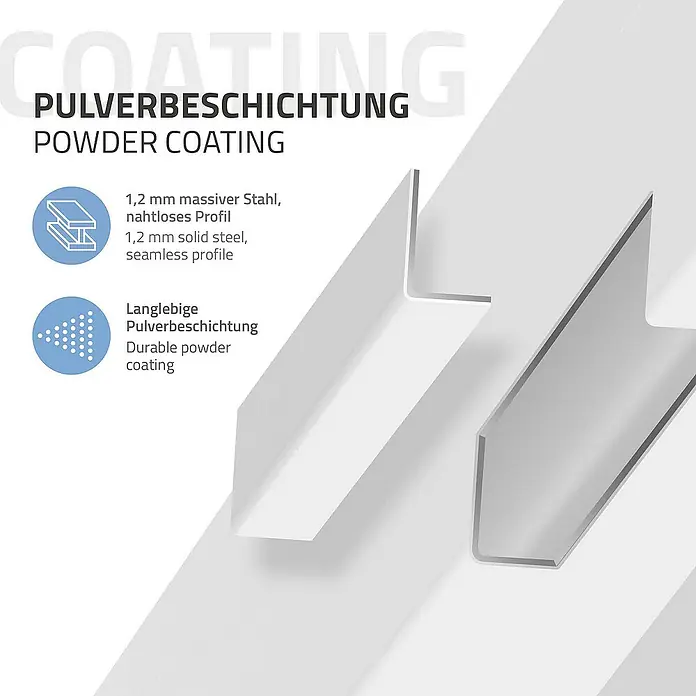 ML-Design Tischgestell 4er Set Tischkufen I-Design Möbelfüße und aus Stahl - L x B x H: 14 x 14 x 90 cm, Stahl - Pulverbeschichtete Stahlprofile: 1,2 mm massiver Stahl mit nahtlosem Profil und langlebiger Pulverbeschichtung für höchste Ansprüche.