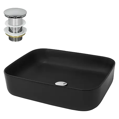 LuxeBath  Aufsatzwaschbecken Waschtisch aus Keramik für Badezimmer / Gäste-WC
