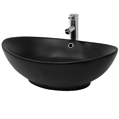 LuxeBath  Aufsatzwaschbecken Waschtisch aus Keramik für Badezimmer / Gäste-WC