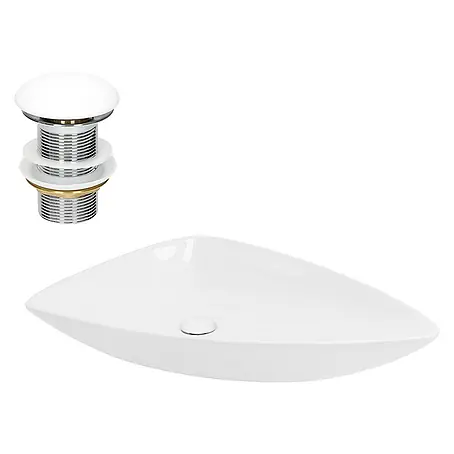 LuxeBath  Aufsatzwaschbecken Waschtisch Aufsatzwaschbecken aus Keramik für Badezimmer / Gäste-WC