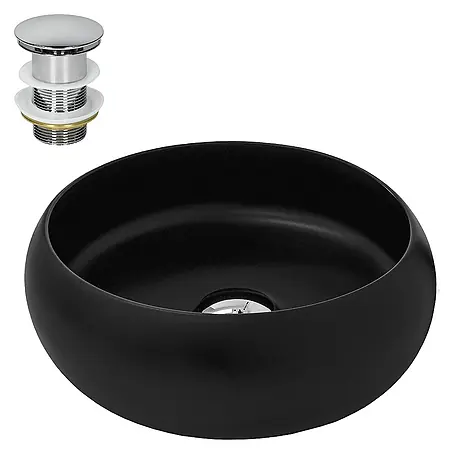 LuxeBath  Aufsatzwaschbecken Waschtisch aus Keramik für Badezimmer / Gäste-WC